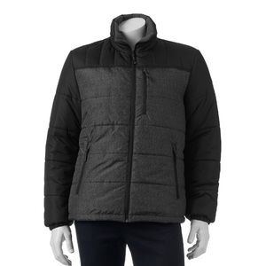 New black and grey men’s winter coat. Never worn.